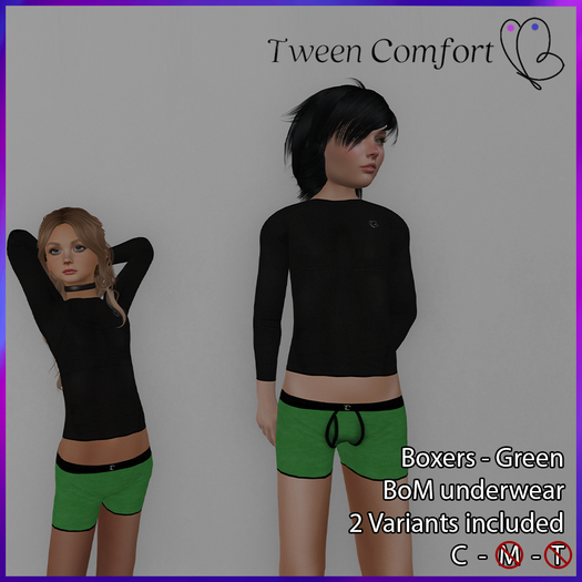 Tween Comfort - Boxers - Green