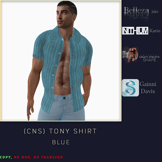 (CNS) Tony Shirt Blue (Add)