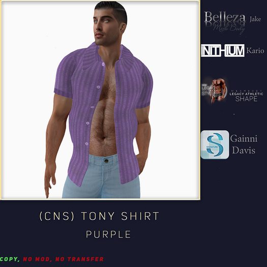 (CNS) Tony Shirt Purple (Add)