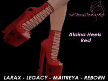 aX Alaina Heels Red
