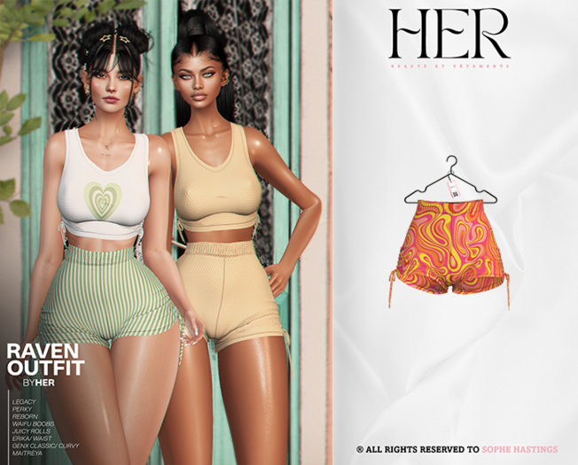 HER - RAVEN SHORTS - V20