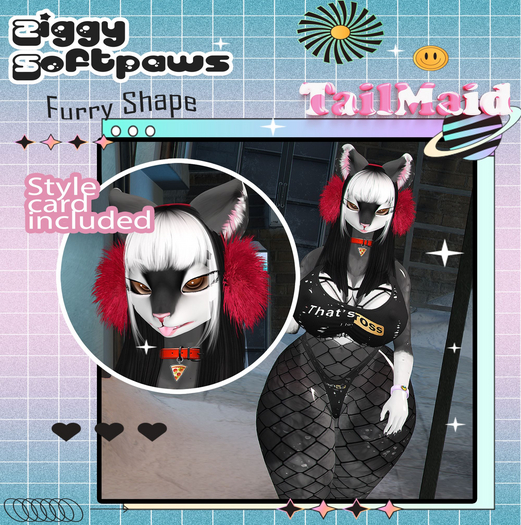 .TailMaid. Ziggy The Kitty Shape - Peach