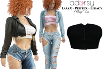adorsy - Silvy Top Dark Black - Lara X/Legacy/PetiteX/Reborn