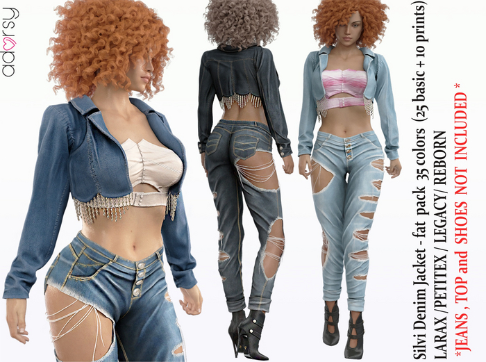 adorsy - Silvy Denim Jacket Fatpack - Lara X/Legacy/PetiteX/Reborn