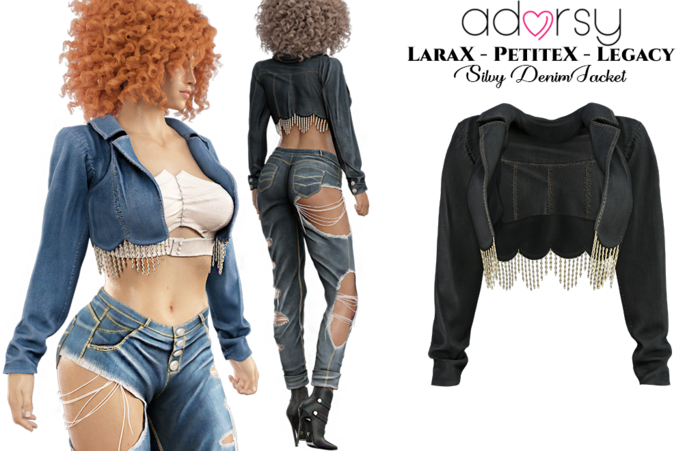 adorsy - Silvy Denim Jacket Black - Lara X/Legacy/PetiteX/Reborn