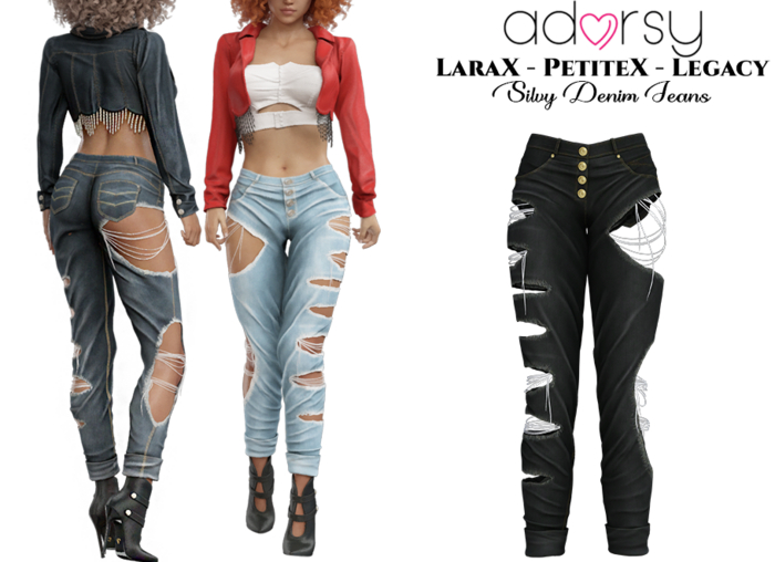 adorsy - Silvy Denim Pants Dark Black - Lara X/Legacy/PetiteX/Reborn