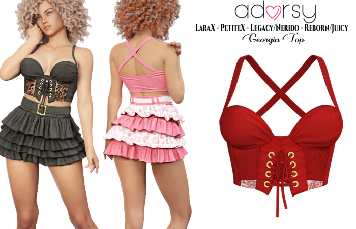 adorsy - Georgia Top Deep Red - Lara X/Legacy/PetiteX/Reborn