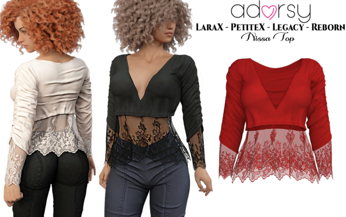 adorsy - Nissa Top Deep Red - Lara X/Legacy/PetiteX/Reborn