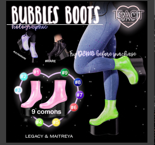 !13ACT - Bubbles Boots - Maitreya #RARE
