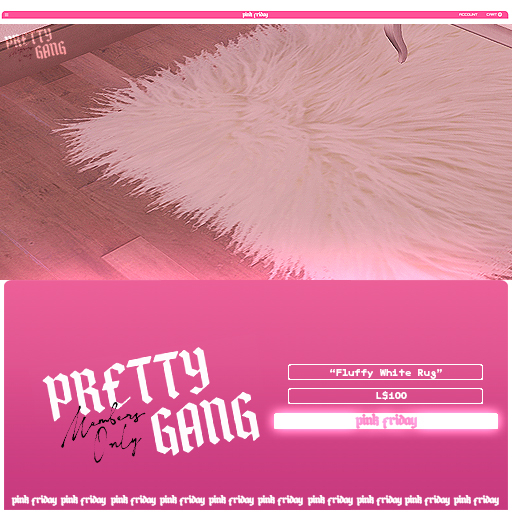 PinkFriday - White Fluffy Rug 