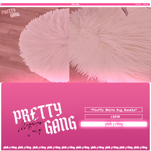 PinkFriday - White Fluffy Rug Bundle 
