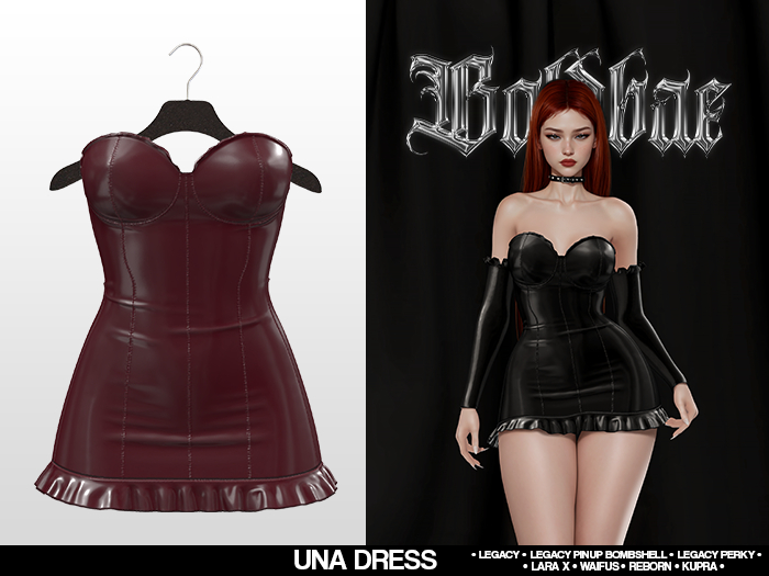 Boldbae - Una Dress - Wine