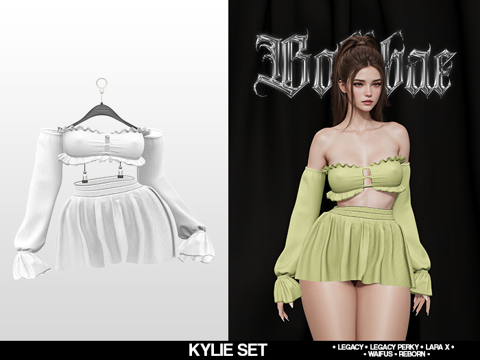Boldbae - Kylie Set - White