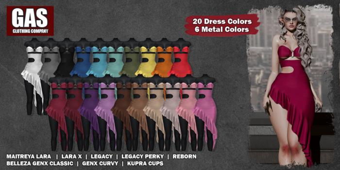GAS [Dress Camilla- 20 Colors w/HUD FATPACK] Demo