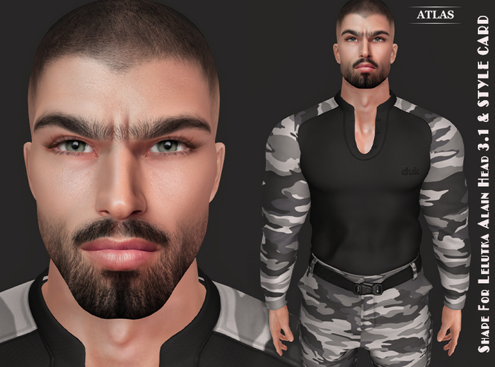 *ATLAS* Shape Ozan for Lelutka Alain Head 3.1 & STYLE CARD