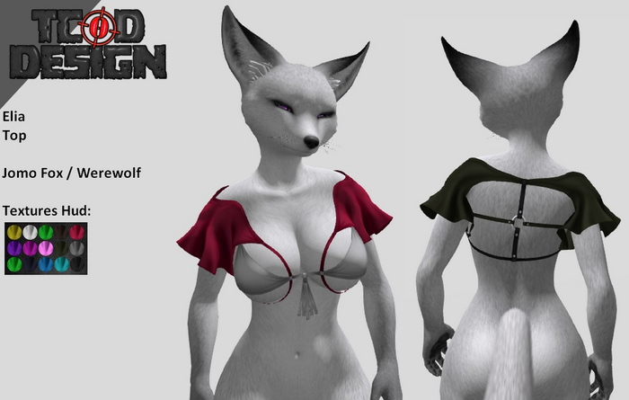 Top ~ Elia (Hud 30 textures) Jomo ~ DEMO ~ Mesh