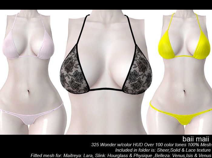  baii maii 325 Wonder wHUD Bra Panties Mesh Maitreya Slink Belleza Womans Apparel Clothes Lingerie Underwear