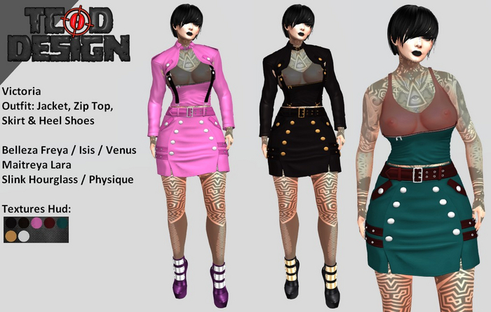 Outfit ~ Victoria (Mega Hud Textures) ~ Mesh