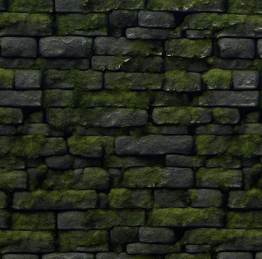 Mossy bricks material + textures