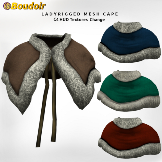 *!*BOUDOIR Bess Rigged Mesh C4 CAPE - HUD Textures Change