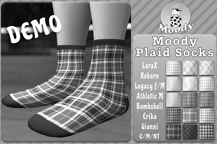 DEMO Moody Plaid Socks Set