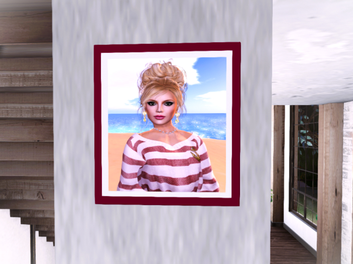 Portrait Wall Frame matted 2 sides - Red