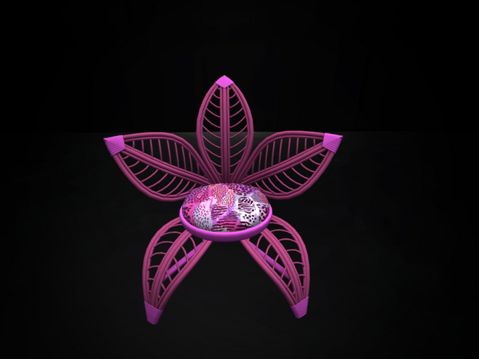 *BBG* Flora Chair-pink/print