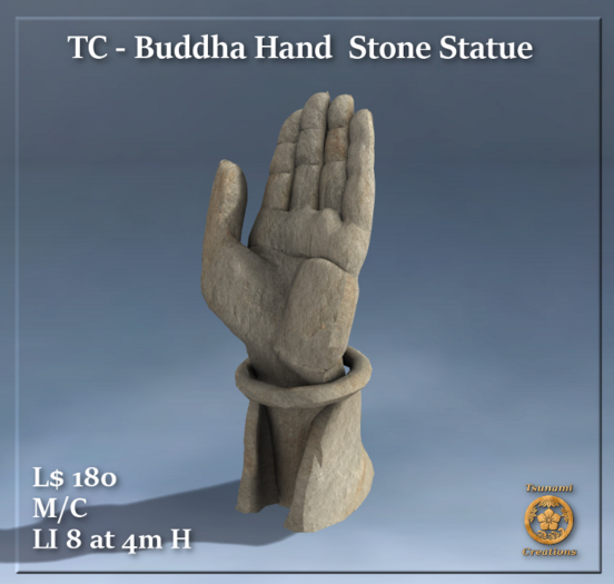 TC - Buddha Hand  Stone Statue