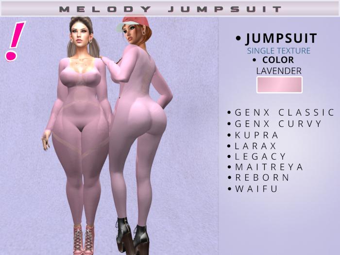 [DressUp!] - Melody Jumpsuit - Single Color (Lavender)