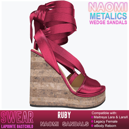Sandals Naomi METALIC RUBY