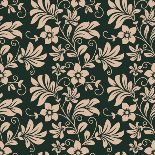 Green and Gold Floral Seamless Wallpaper - Copyable