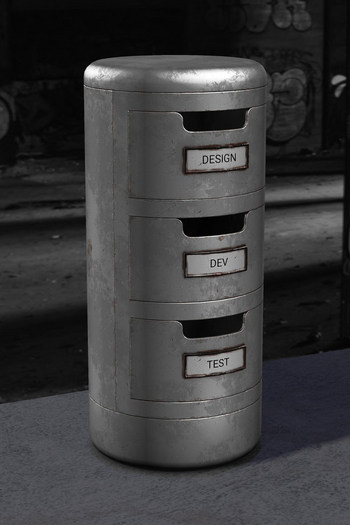{Unflat Stuff} File Cabinet Grey