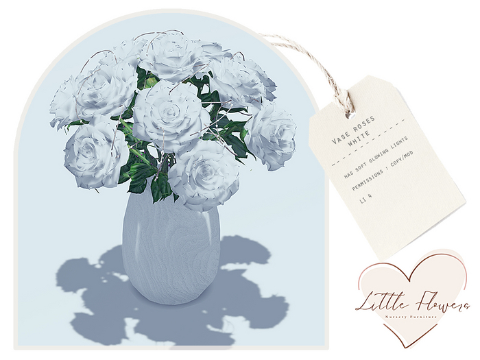 Vase White Roses