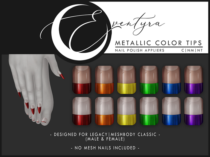 Eventyra - Legacy Nail HUD - Metallic Color Tips