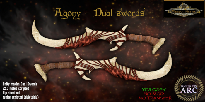 Agony - Dual swords  (Unity Maxim v2.5 boxed)