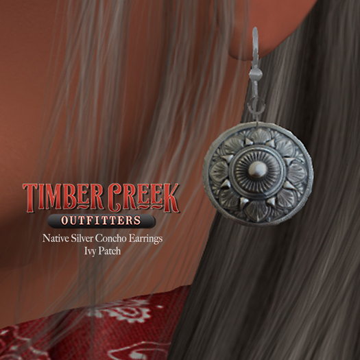 [Timber Creek] Native Silver Concho Earrings-Ivy Patch