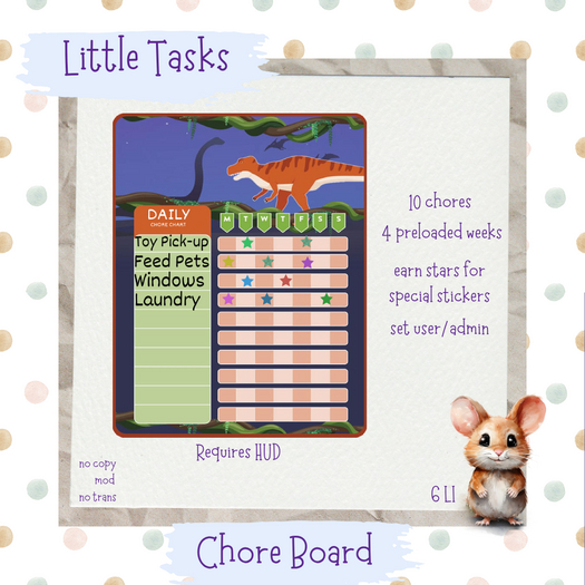 Little Tasks ~ Chore Board Dino (2)