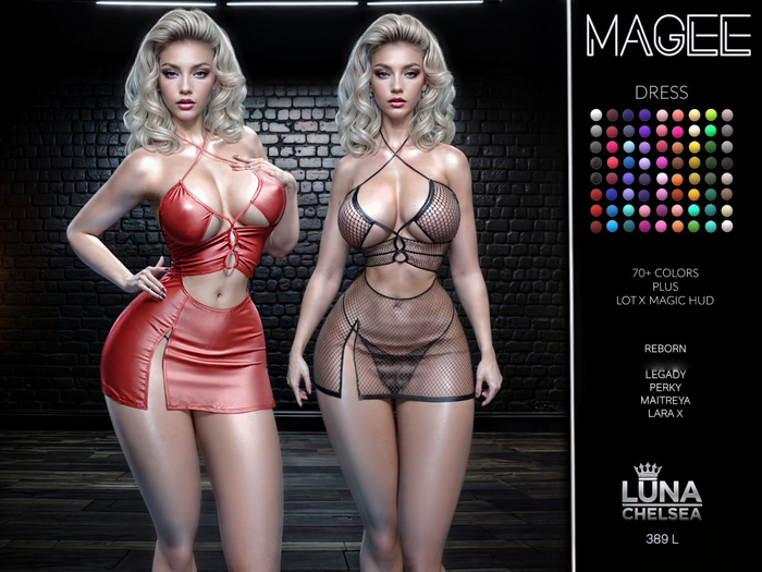 ❤️, Magee, Mini Dress, Fishnet and Solids Included, 40  Texture Pack