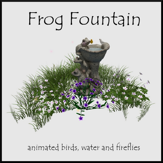 -MBC-Frog fountain w fireflies and birds