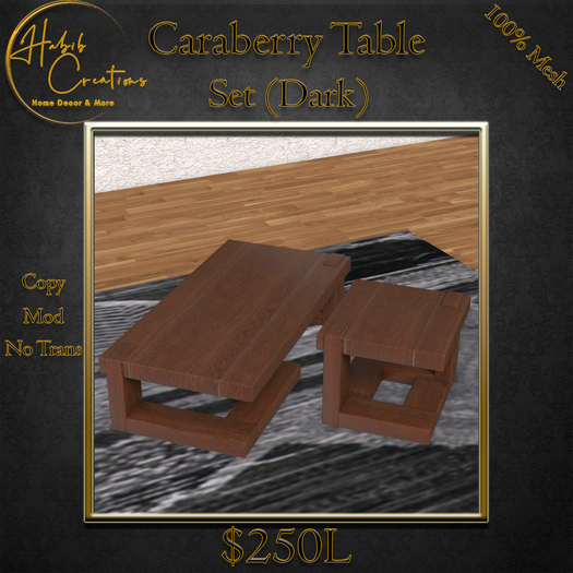 [HC] Caraberry Table Set - Dark Oak