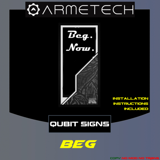 Armetech - Qubit Signs - Beg