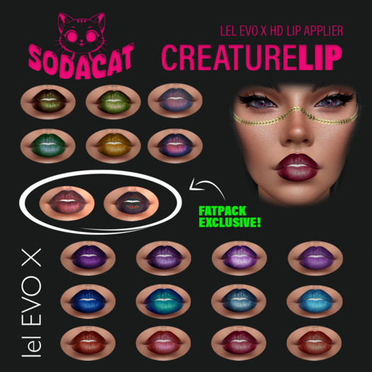 sodacat - creaturelip - PURPLE - LEL EVOX HD LIP APPLIER