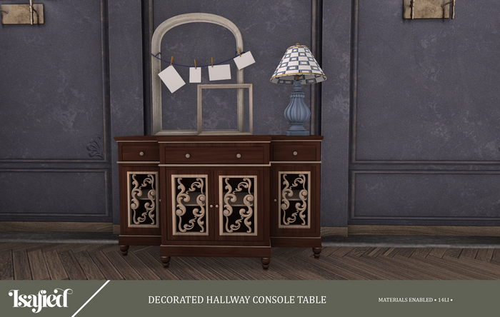 {Isafied} Decorated Hallway Console Table