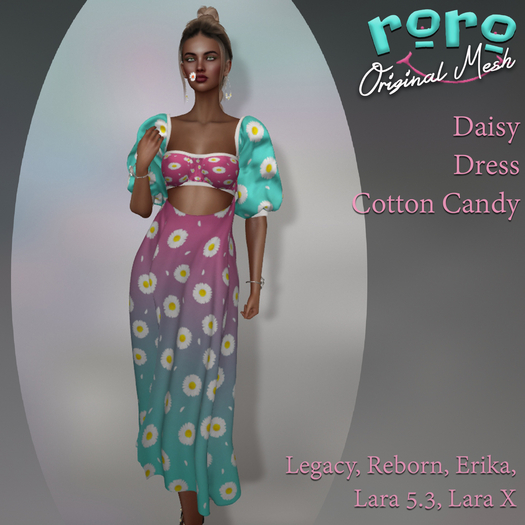 @rOrO Cotton Candy Daisy Dress Unpack Me