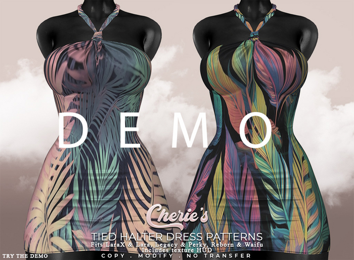 Cherie's Tied Halter Dress Patterns Demo