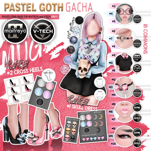 Mug - Pastel Goth - #1 Skull Dress RARE