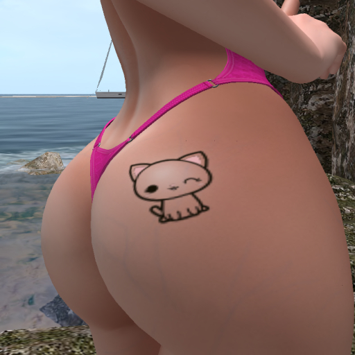 cute kitty bum sticker
