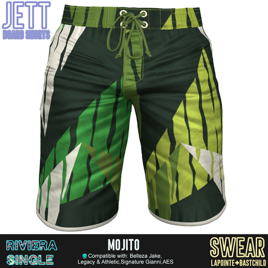 Board Shorts - Jett Graphics - MOJITO