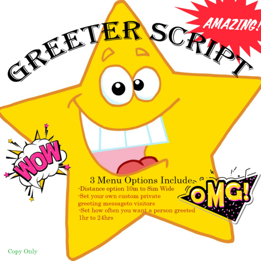 Greeter Prim with menu x3r