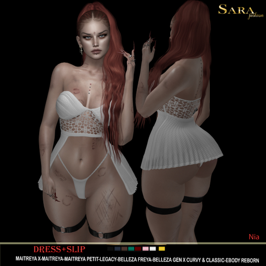 [SaraFashion] DRESS + SLIP NIA